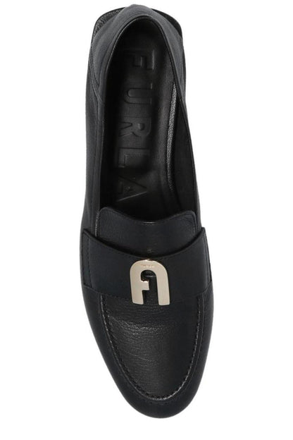 Furla 1927 Logo-Plaque Slip-On Loafers