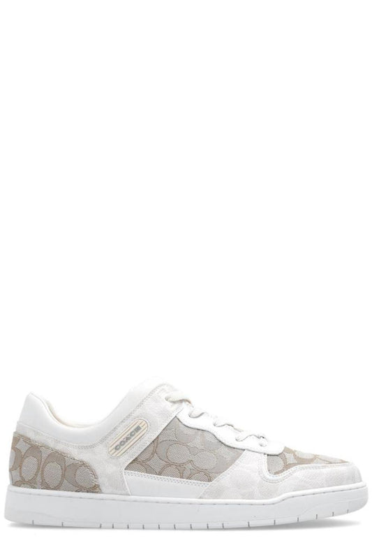 Coach C201 Signature Jacquard Low-Top Sneakers