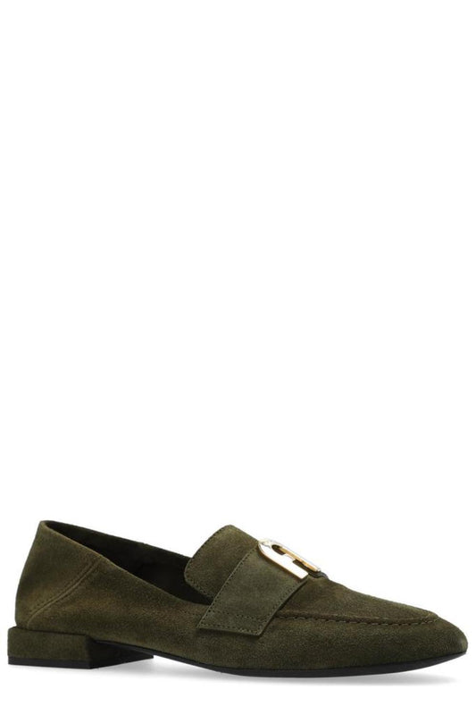 Furla Logo-Plaque Slip-On Loafers