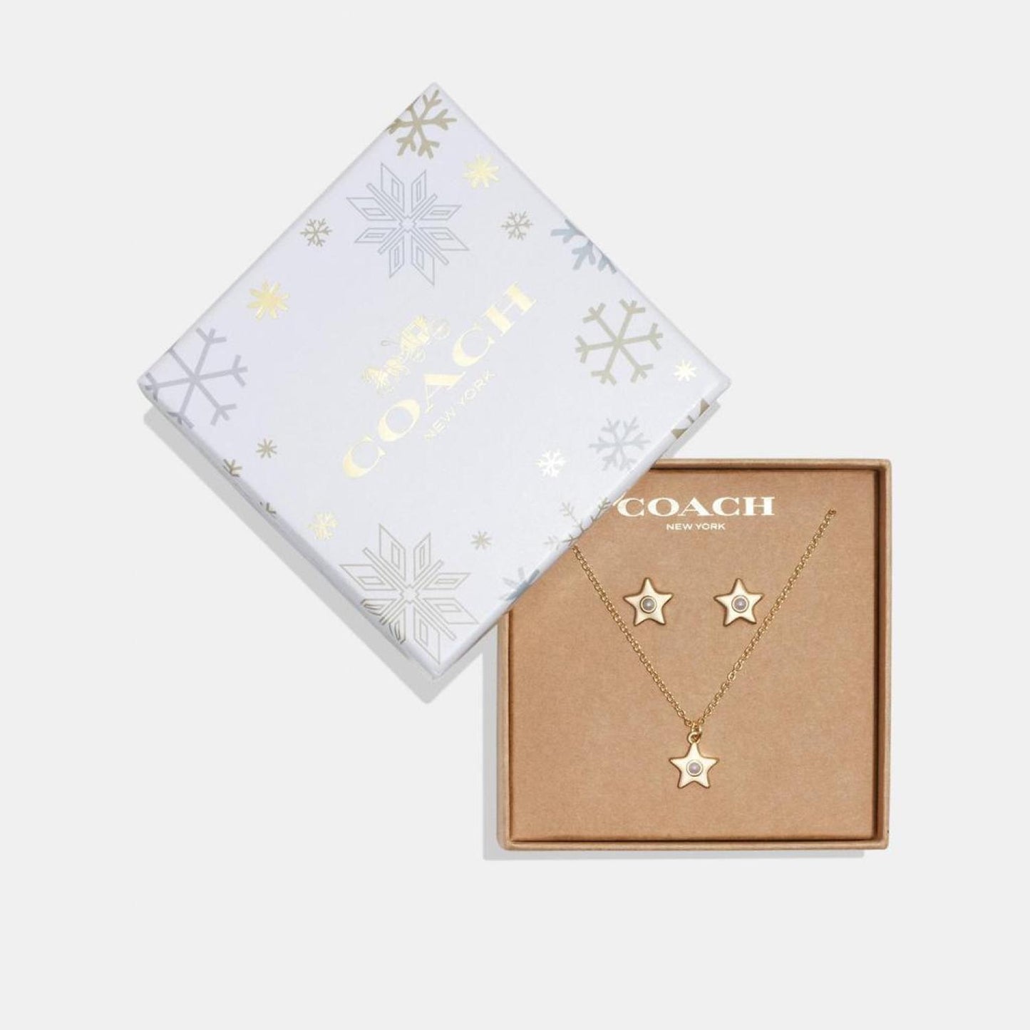 Coach Outlet Star Earrings And Necklace Set