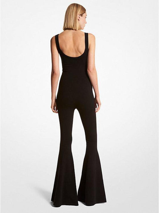 Stretch Cashmere Flared Jumpsuit