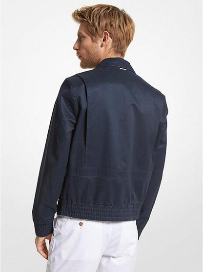 Cotton Blend Blouson Jacket