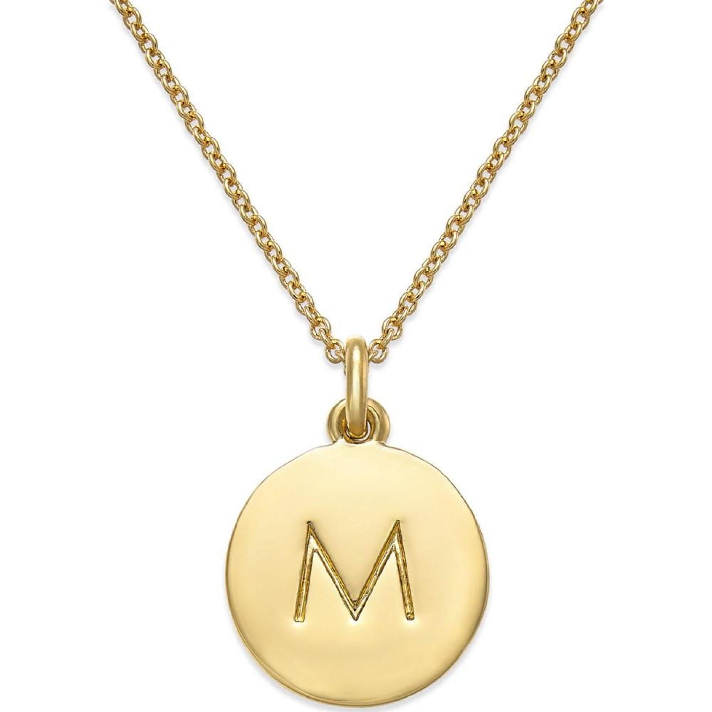 12k Gold-Plated Initials Pendant Necklace, 17" + 3" Extender