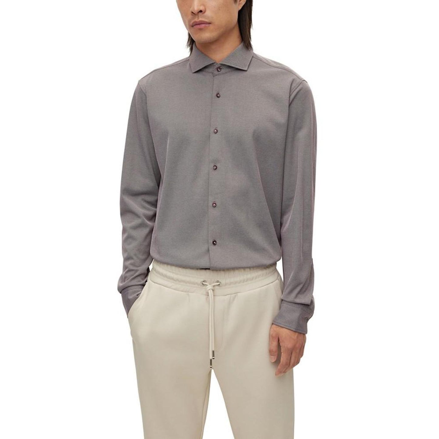 Men's Micro-Patterned Regular-Fit Shirt