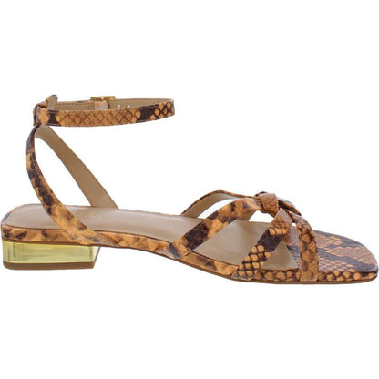 Womens Animal Print Square toe Ankle Strap