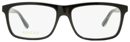 Gucci Men's  Eyeglasses GG0384O 004 Black/Transparent 57mm