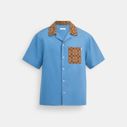 Coach Outlet Signature Colorblock Camp Shirt