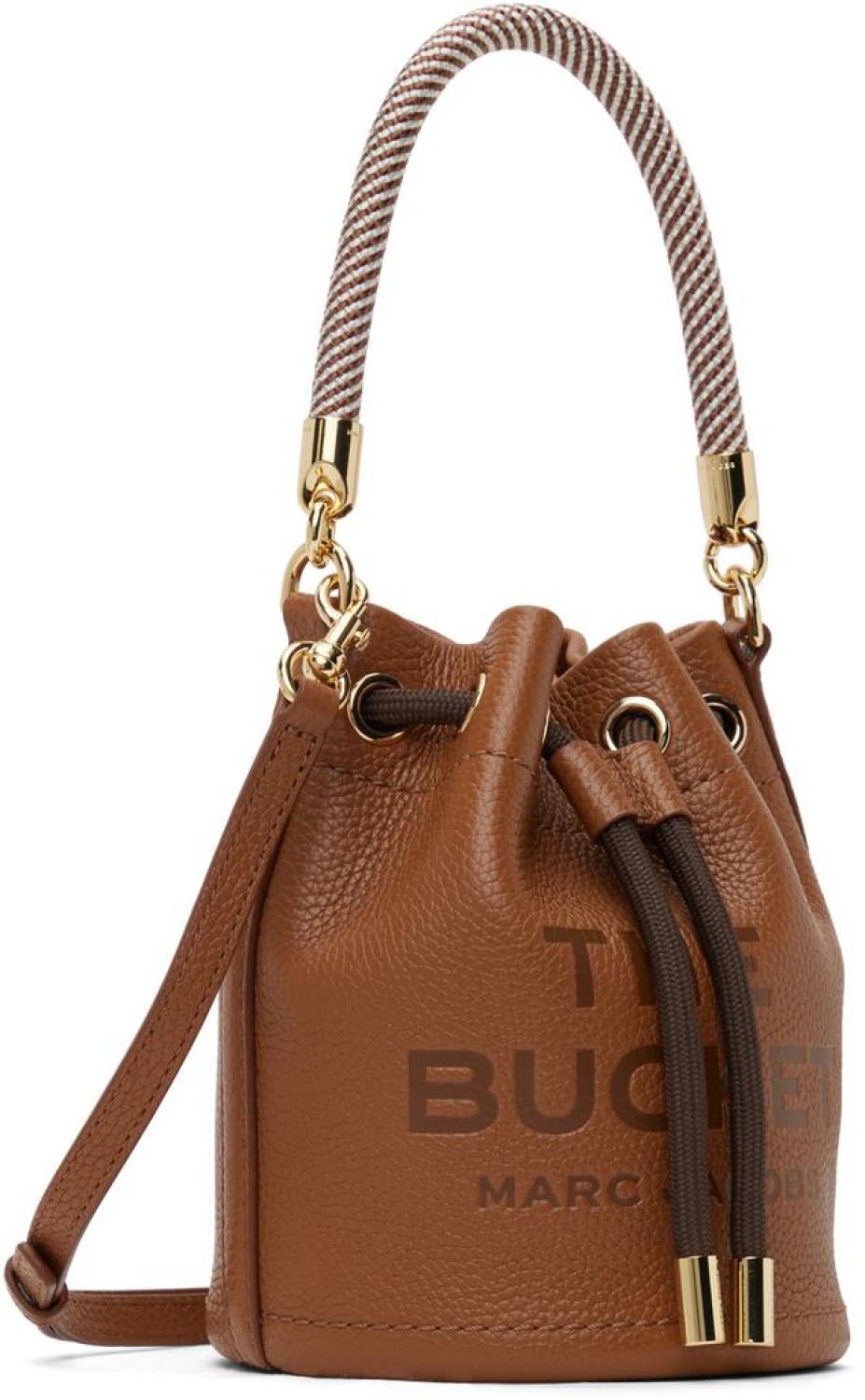 Brown 'The Leather Mini Bucket' Bag