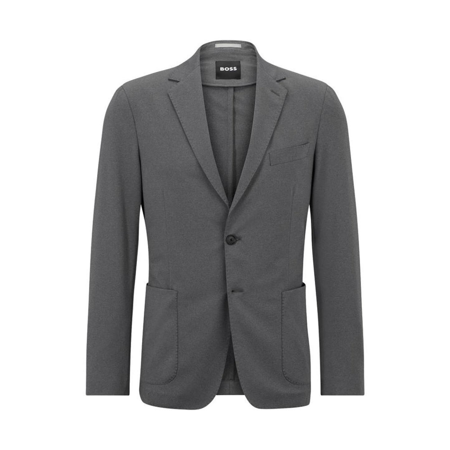 Men's Slim-Fit Jacket in Micro-Patterned Performance-Stretch Cloth