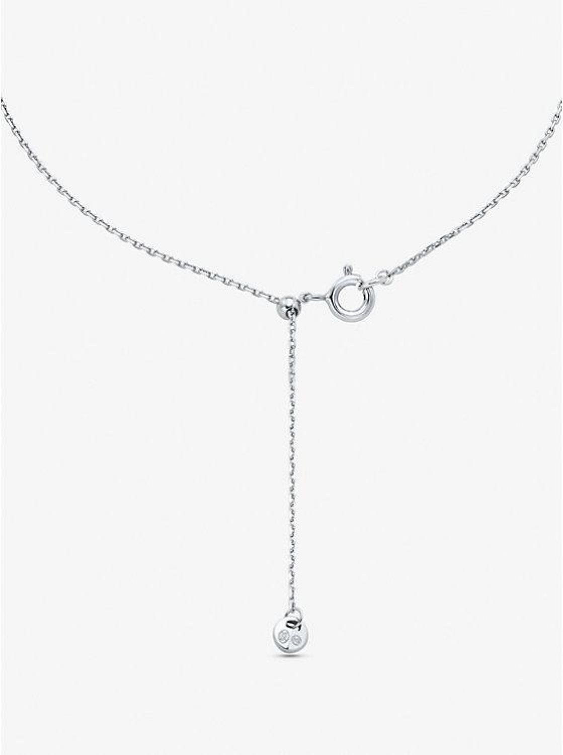 Precious Metal-Plated Sterling Silver Cubic Zirconia Necklace