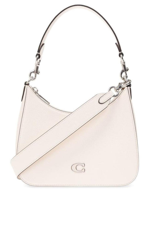 Coach Logo Plaque Zipped Shoulder Bag