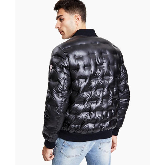 Men's Stamp Quilt Puffer Bomber Jacket