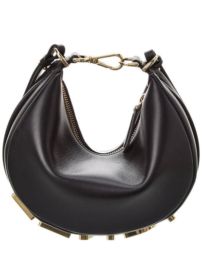 FENDI Fendigraphy Mini Leather Hobo Bag