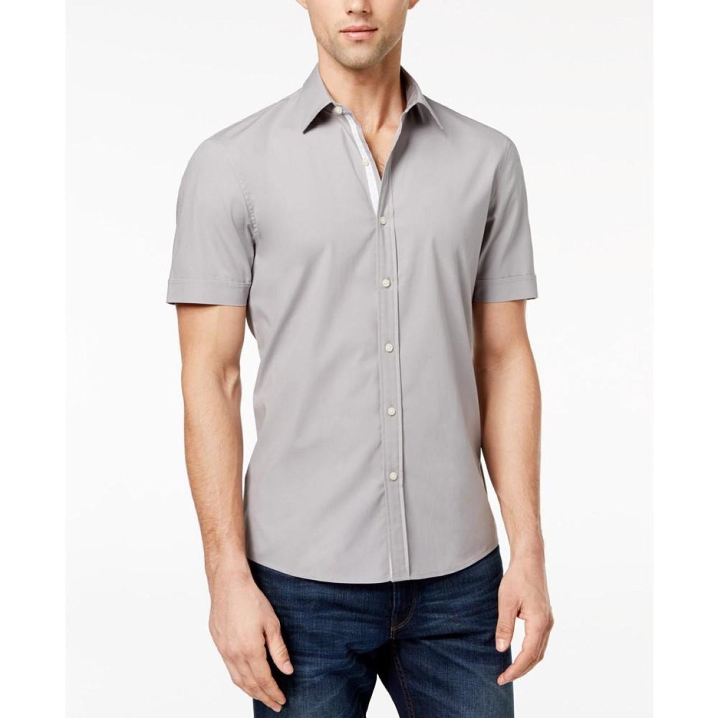 Men's Solid Stretch Shirt