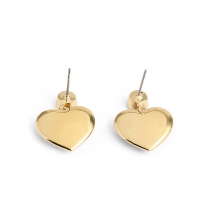 Faux Stone Enamel Signature Heart Drop Earrings