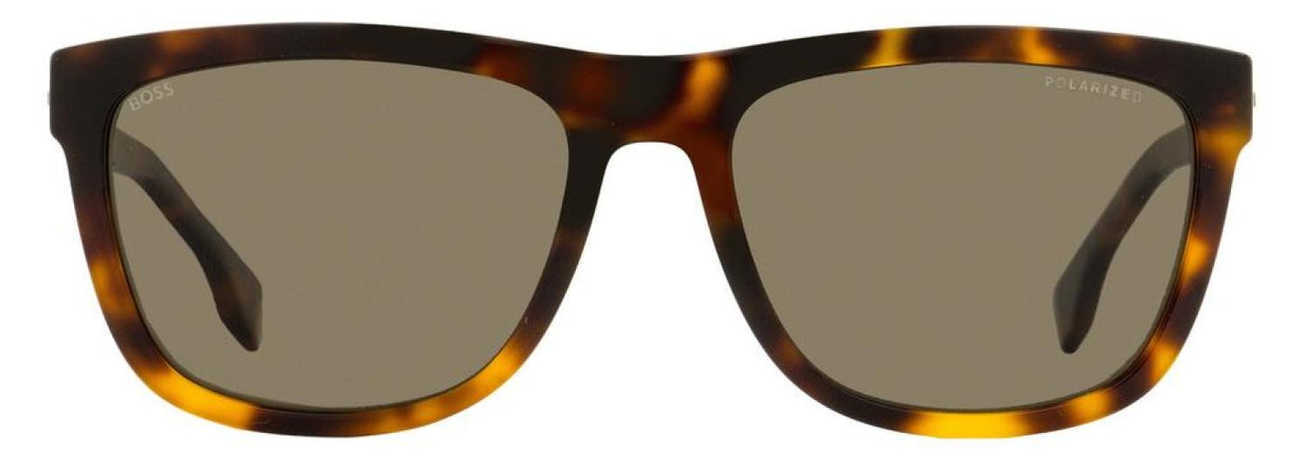 Hugo Boss Men's Polarized Sunglasses B1439S 05LSP Havana 58mm