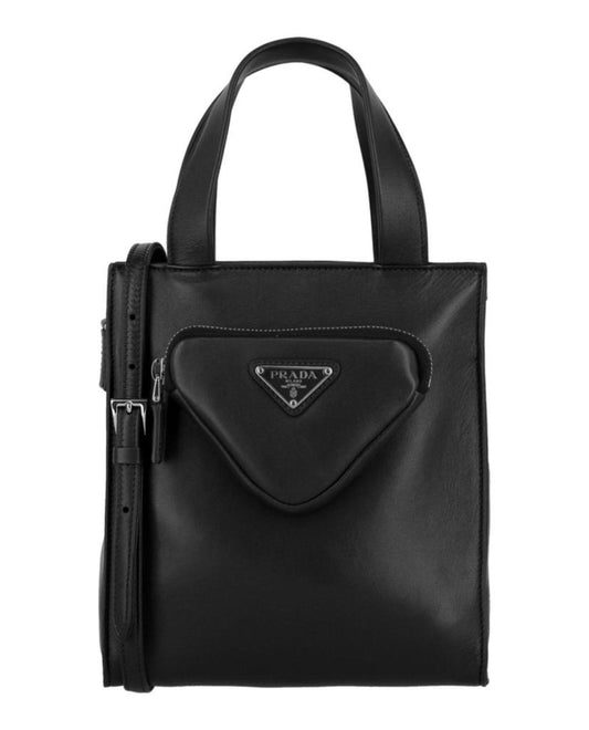 Triangle Leather Crossbody Bag