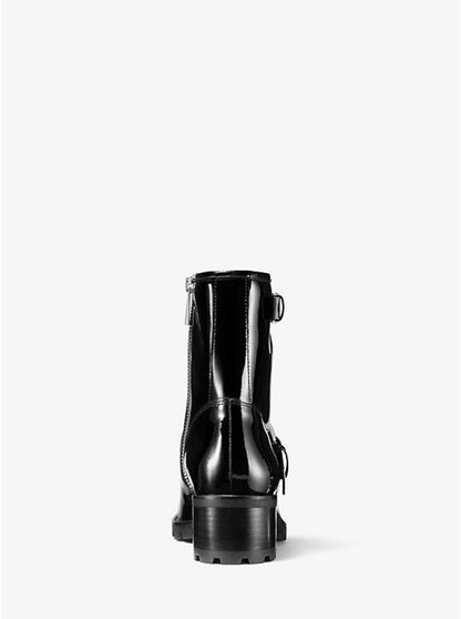 Bronwyn Patent Leather Moto Boot