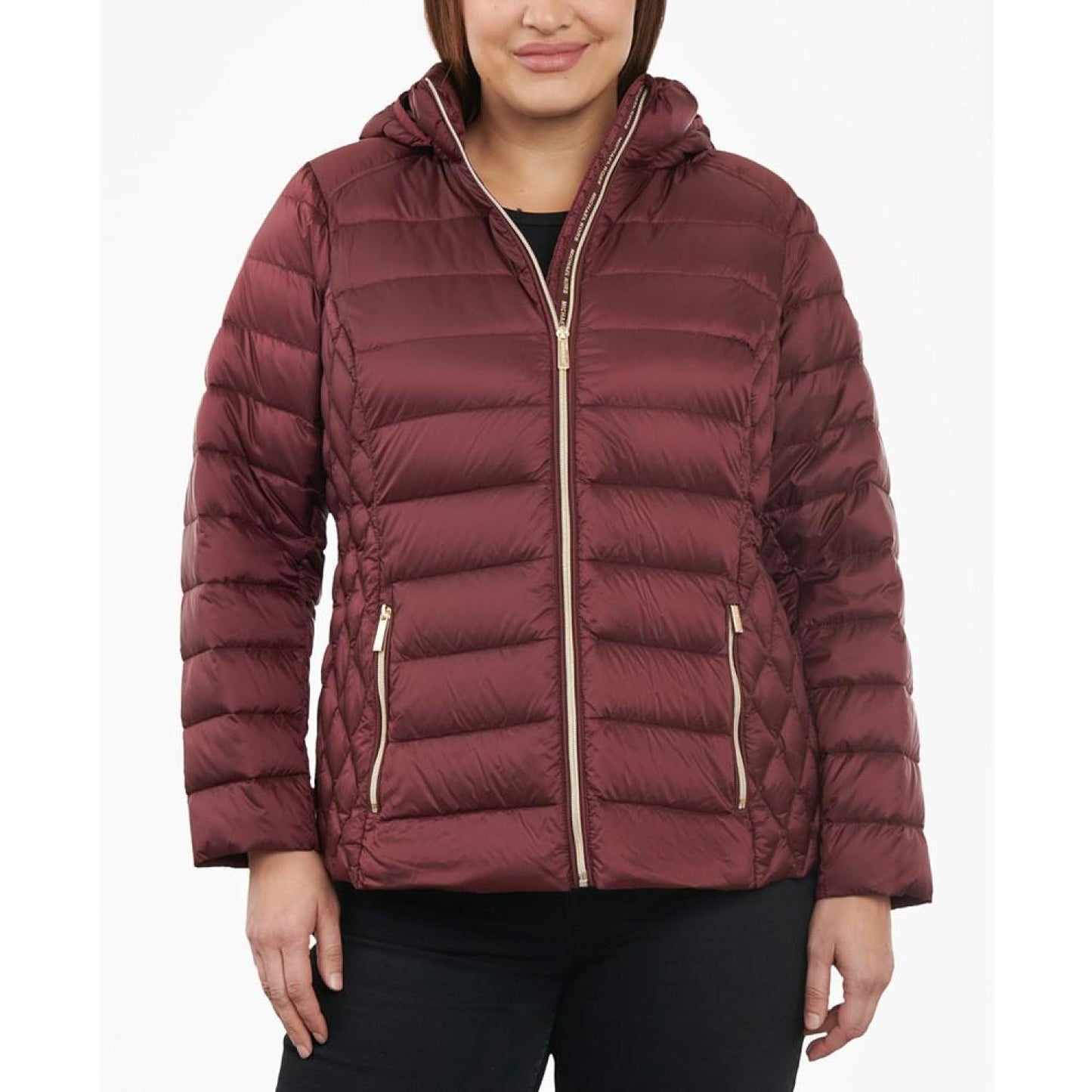 Women's Plus Size Hooded Packable Down Puffer Coat