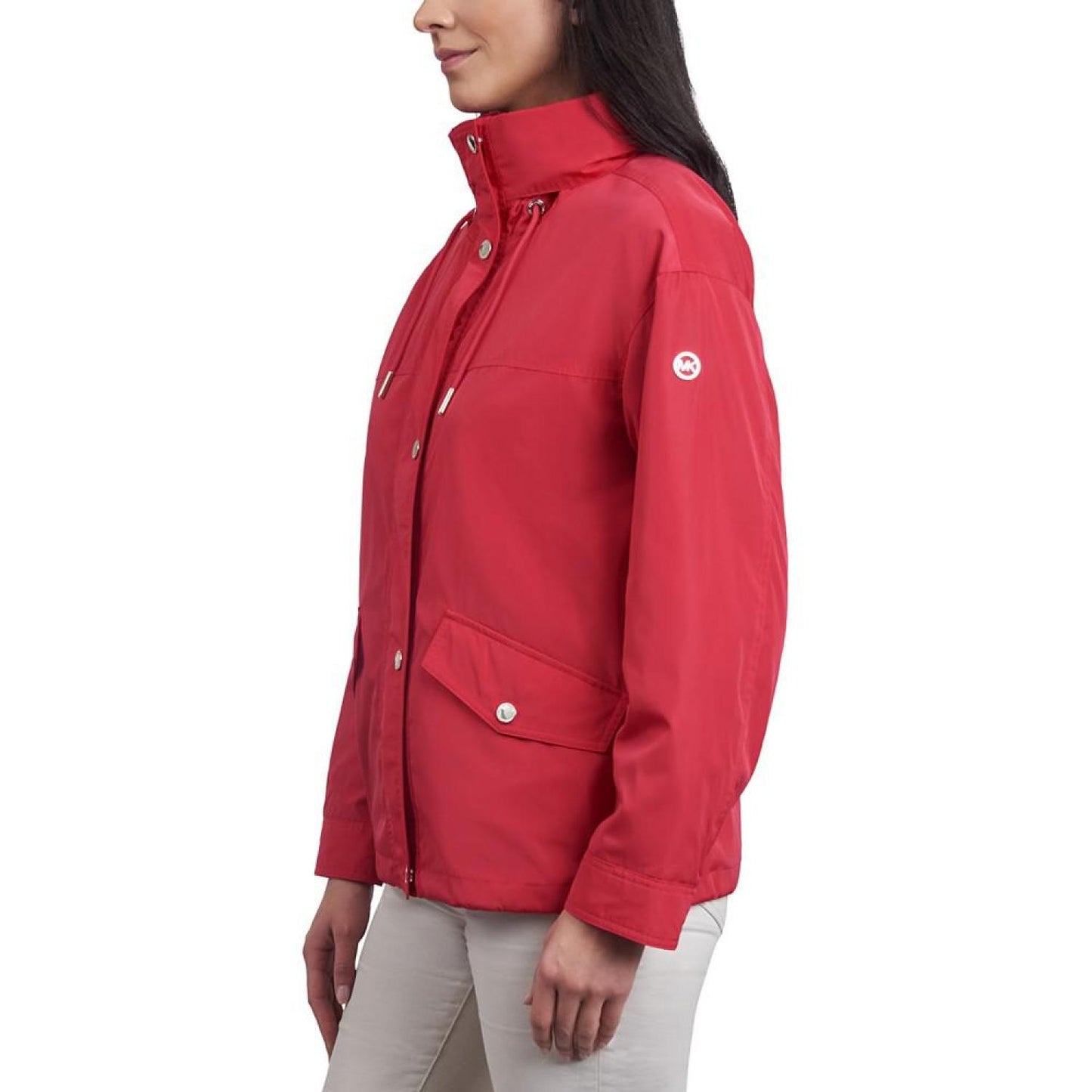 Women's Cinched-Waist Bomber Raincoat