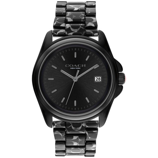 Women's Greyson Black Tortoise Signature C Resin Watch, 36mm