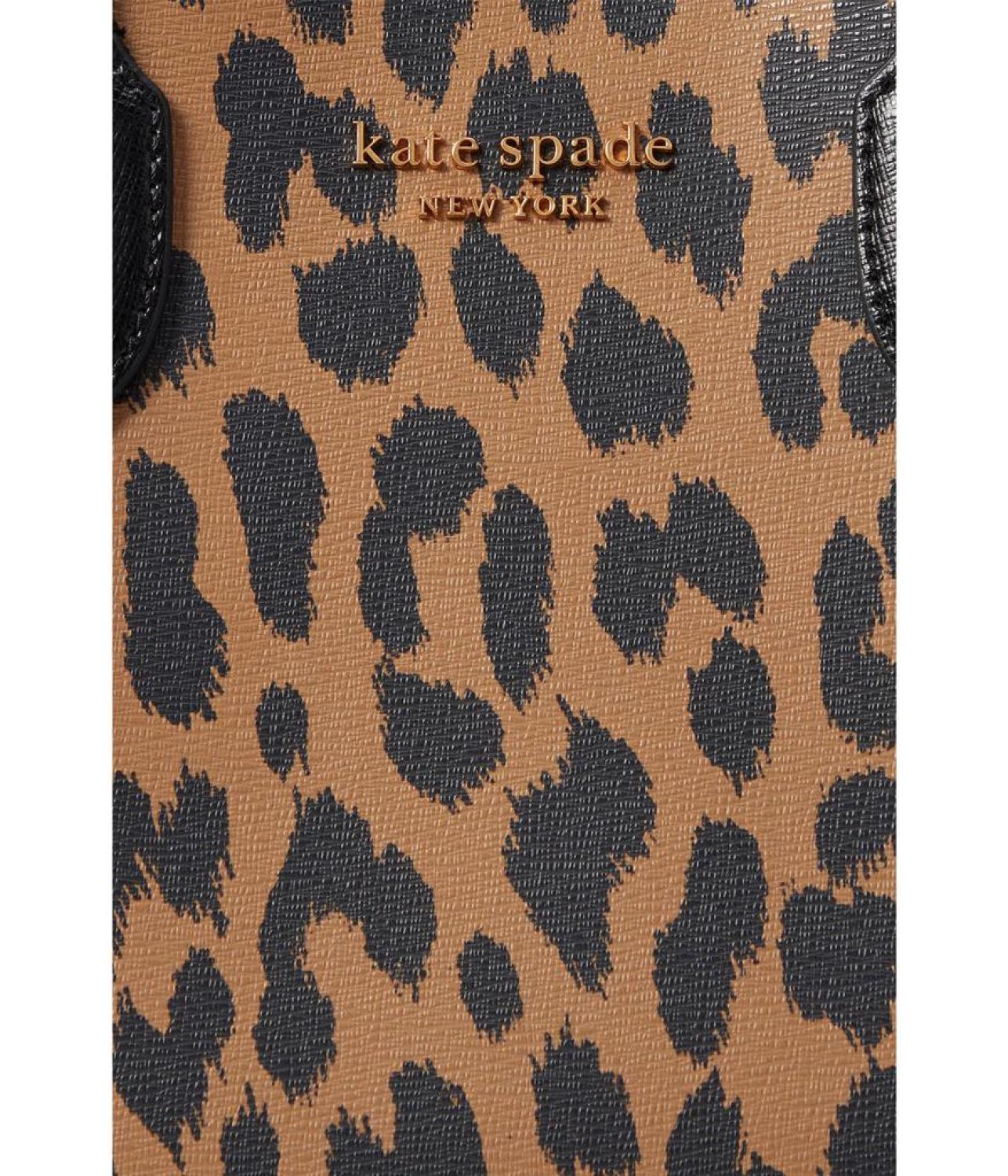 Bleecker Modern Leopard Printed PVC Medium Crossbody Tote