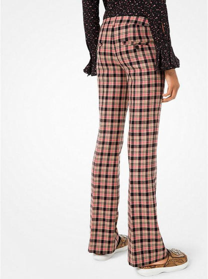 Plaid Wool Trousers