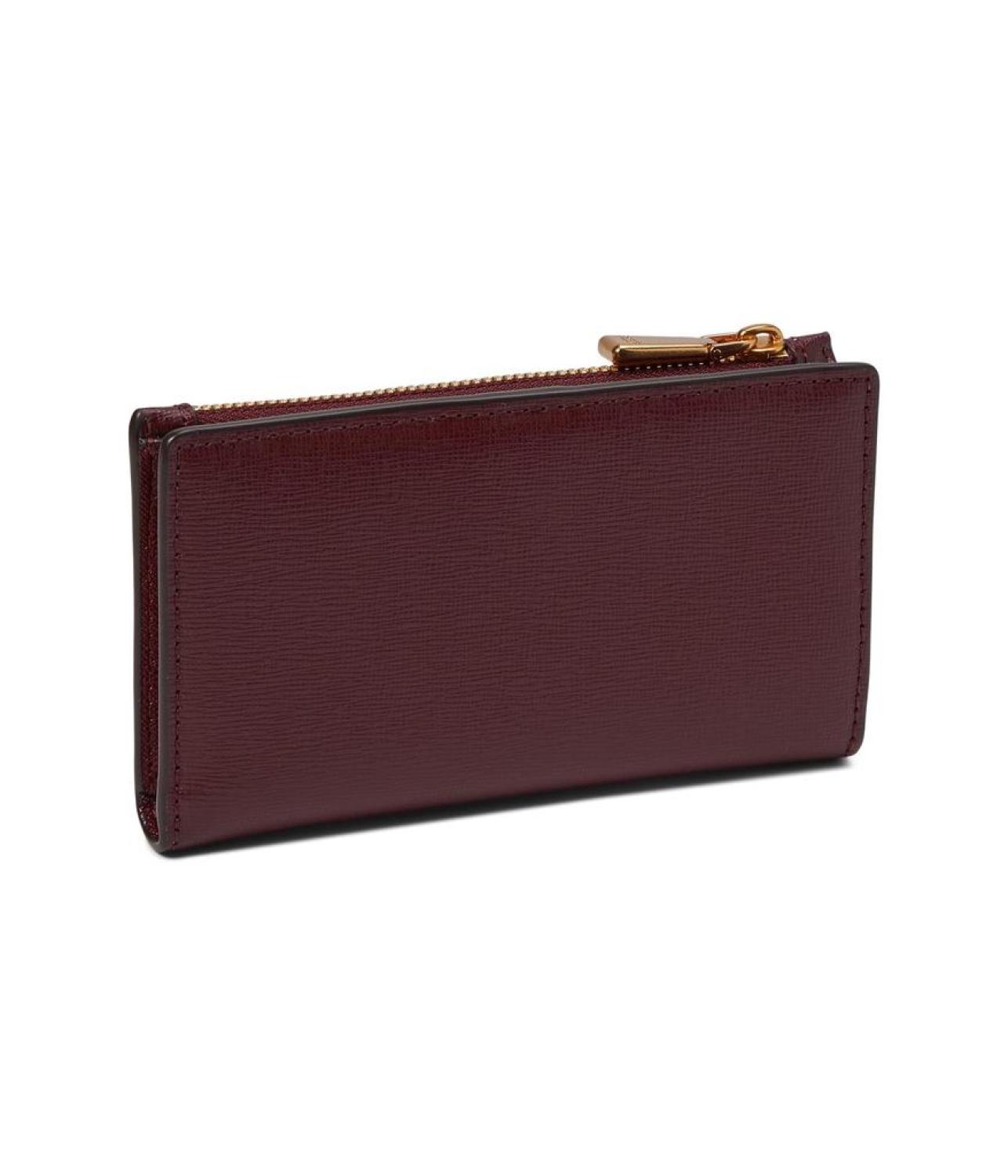 Morgan Saffiano Leather Small Slim Bifold Wallet