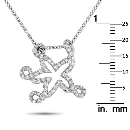 Dior 18K White Gold 0.65ct Diamond Starfish Necklace