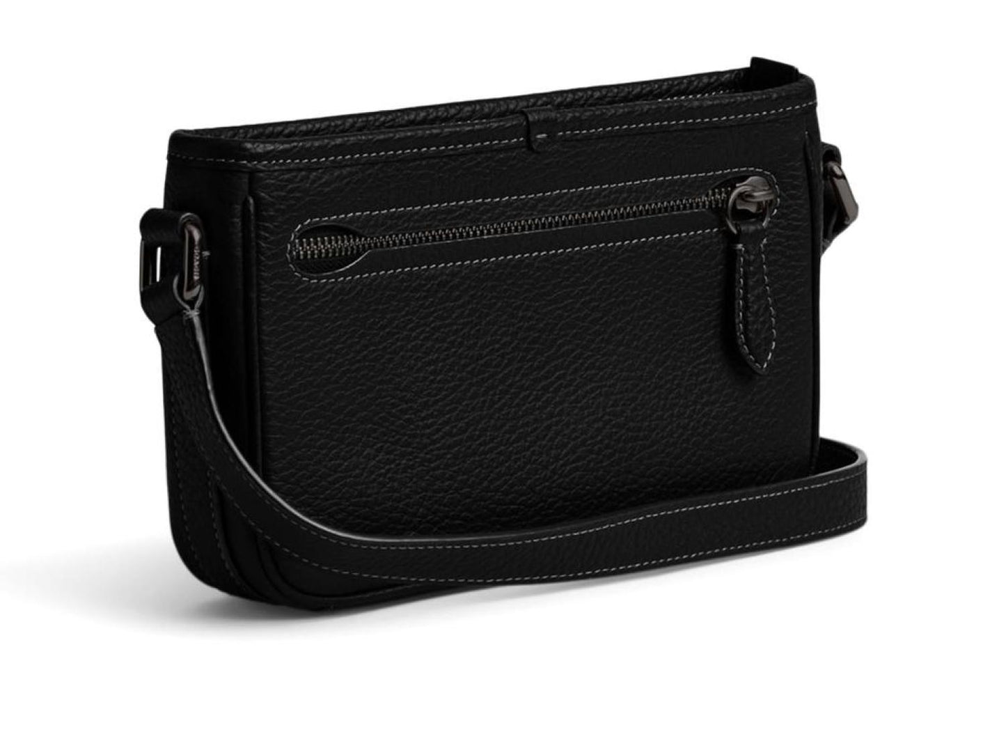 Beck Slim File Bag Crossbody in Pebble Leather