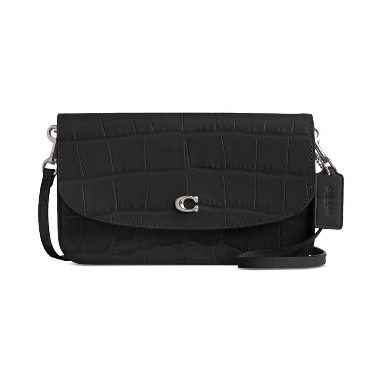 Embossed Croc Leather Hayden Crossbody