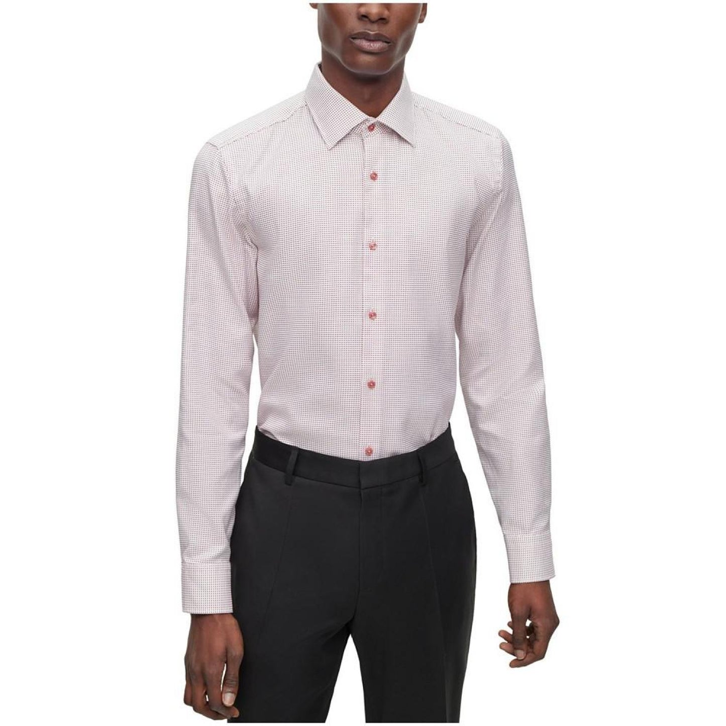 Men's Structured Cotton Slim-Fit Dress Shirt