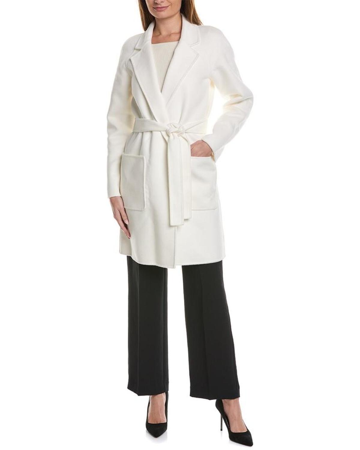 Michael Kors Collection Melton Wool, Angora, & Cashmere-Blend Bathrobe Coat