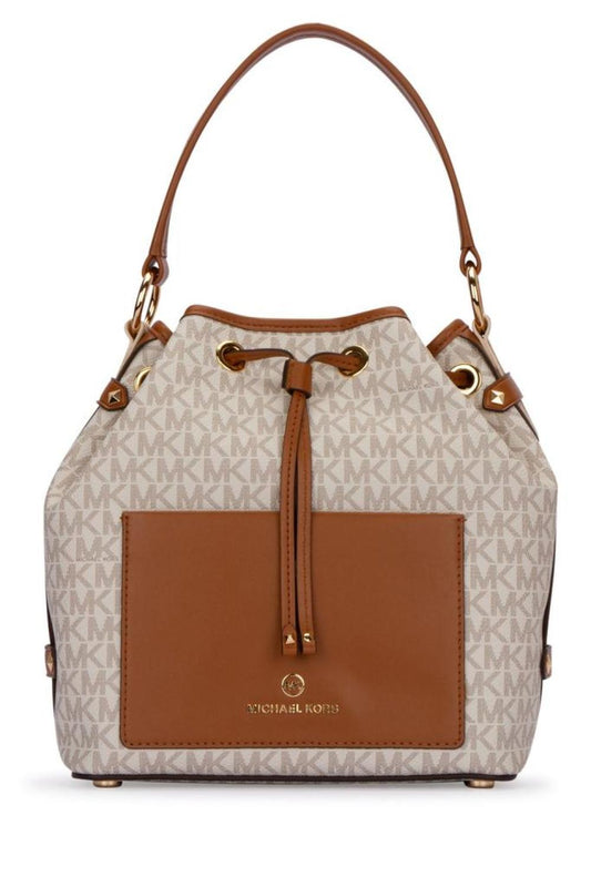 Michael Michael Kors Monogram Drawstring Bucket Bag