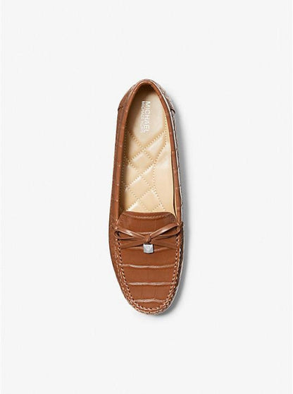 Juliette Crocodile Embossed Faux Leather Loafer