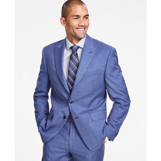 Men's Classic-Fit Pinstripe Wool Stretch Suit Jacket