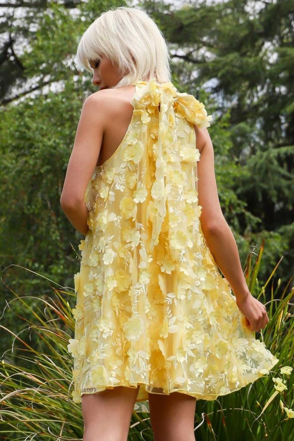 Henrietta Dress In Buttercup Petal