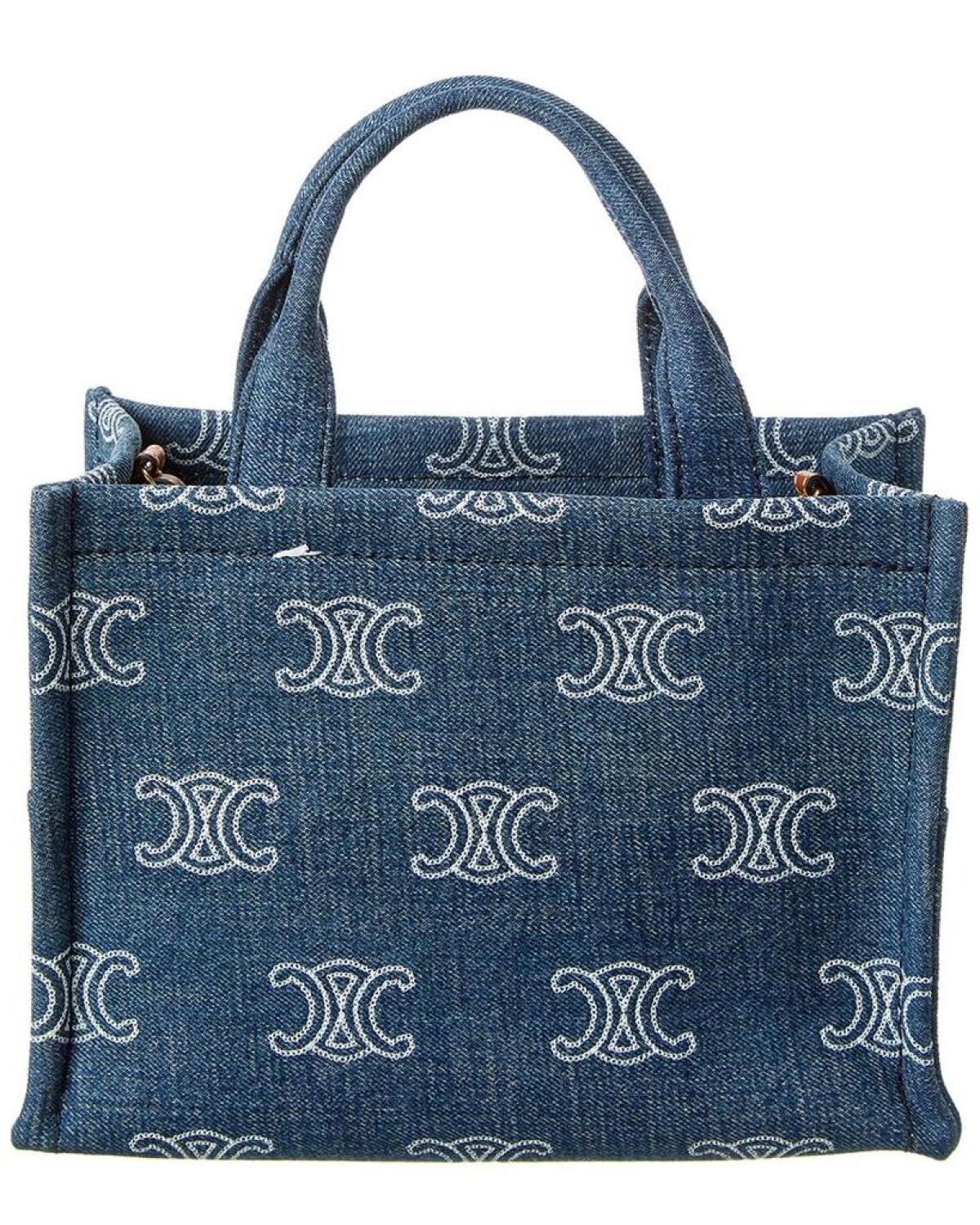 CELINE Cabas Thais Small Denim Tote