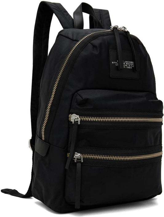 Black 'The Biker Nylon Large' Backpack