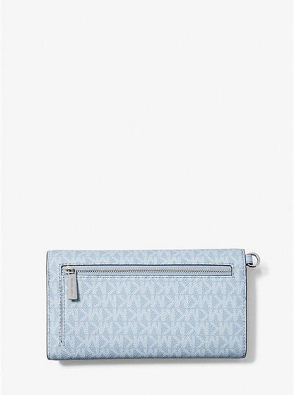 Jet Set Large Signature Logo Envelope Wristlet