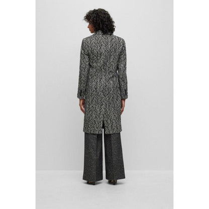 Slim-fit coat in a structured cotton blend