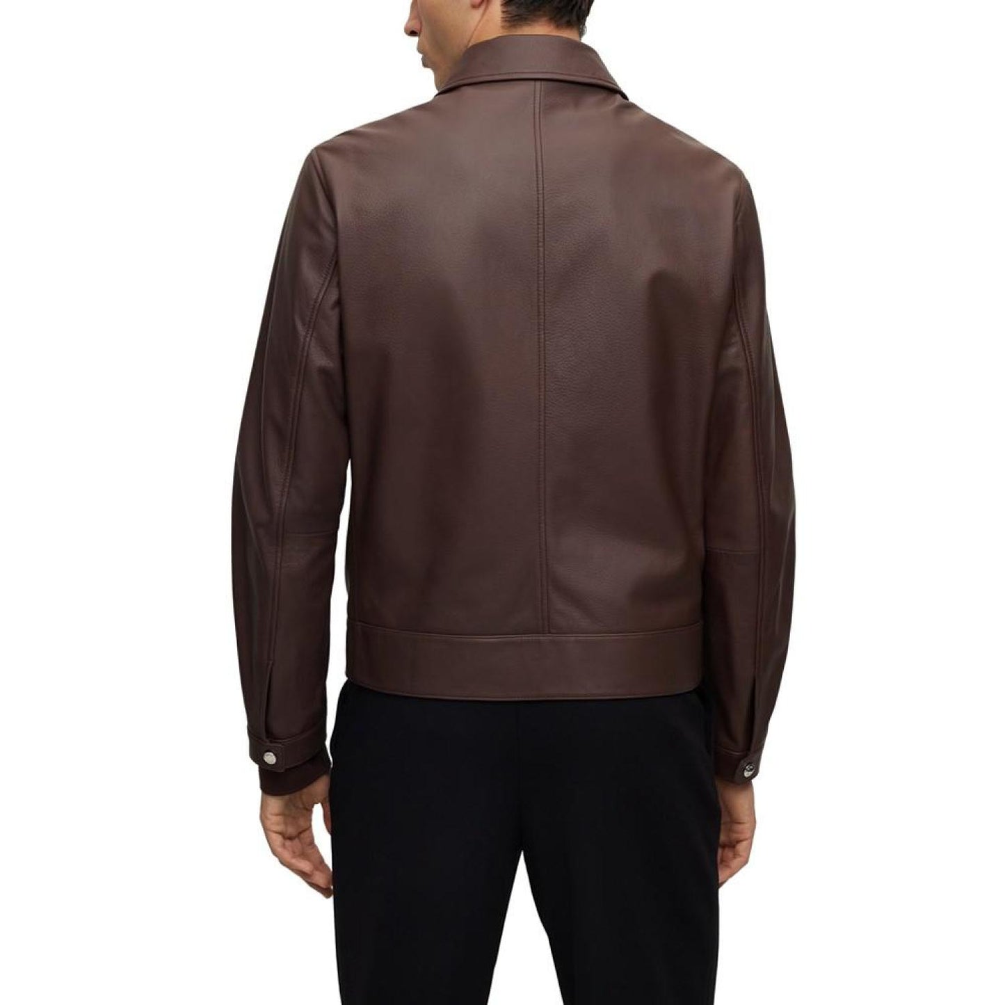 Men's Two-Way Zip Leather Jacket