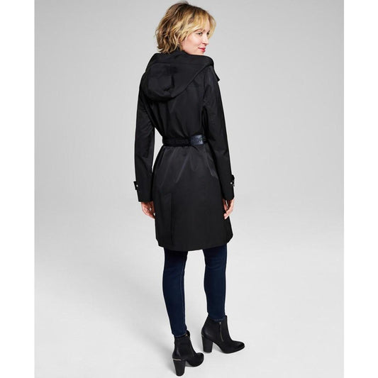 Women's Petite Hooded Belted Trench Coat, Created for Macy's