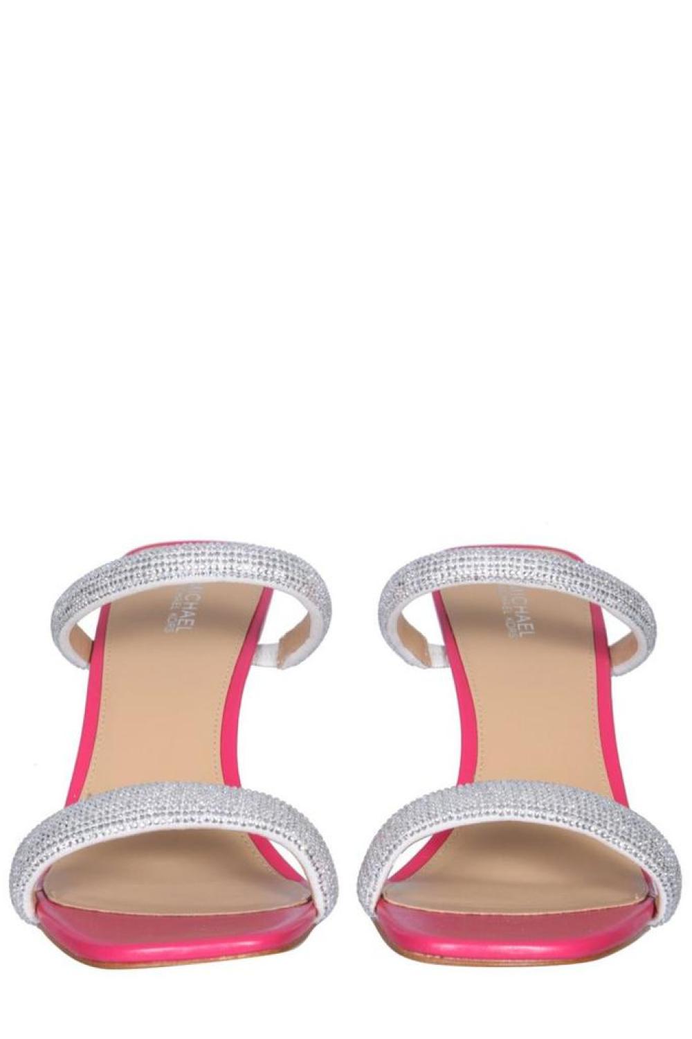 Michael Kors Clara Logo Detailed Open Toe Sandals