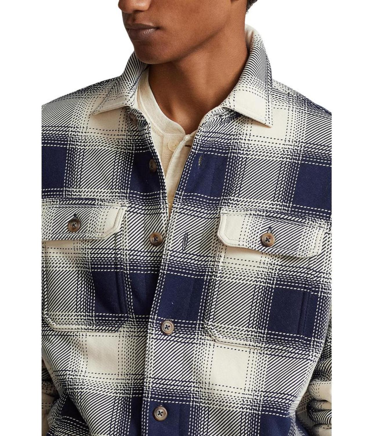 Plaid Fleece Shirt Jacket