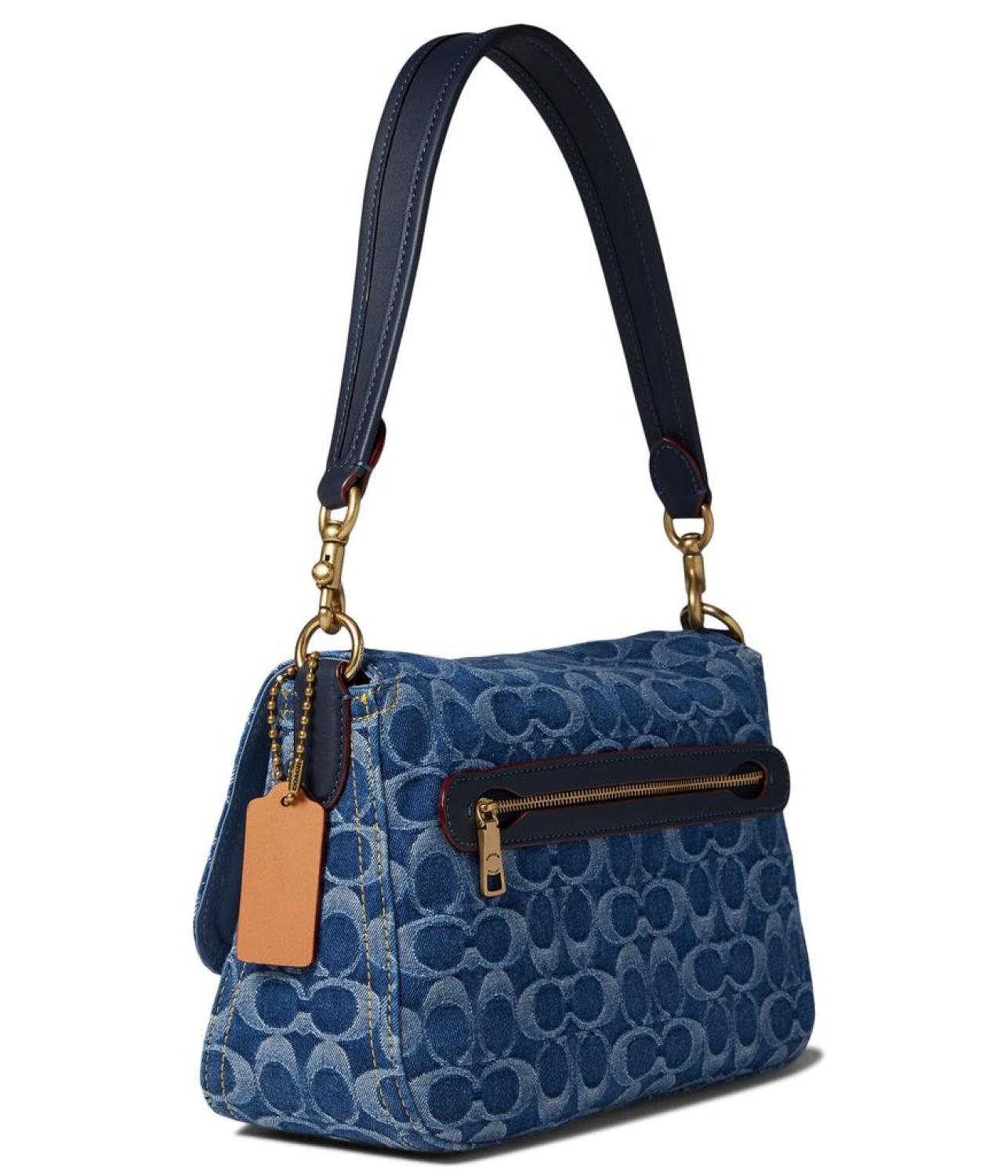 Washed Denim Signature Soft Tabby Shoulder Bag