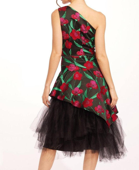 Basque Dress In Roses And Thorns