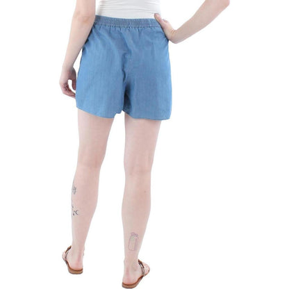 Womens Cotton Flat Front Casual Shorts