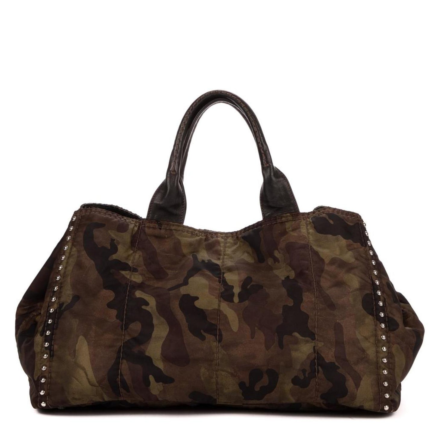 Large Side Studded Camouflage Horizontal Tote