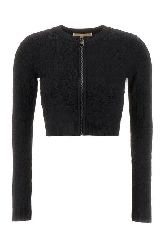 Michael Kors Cropped Zip-Up Cardigan